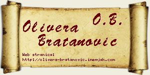 Olivera Bratanović vizit kartica